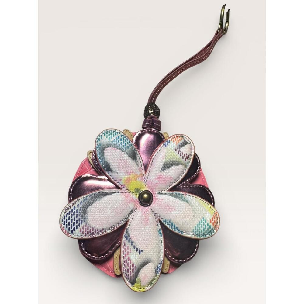 Kurt Geiger Floral Keychain Charm Metallic NWT